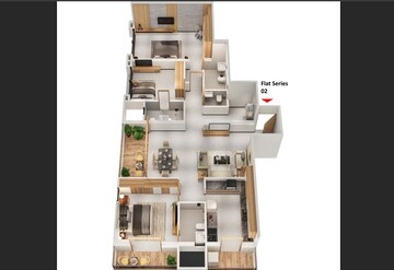 Floor Plan in 4 BHK Apartment at West View Society, Salisbury Park – for Sale