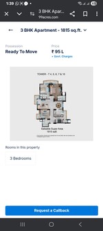 3.5 BHK 1815 Sq.Ft. Apartment in Shiv Sai Ozone Park