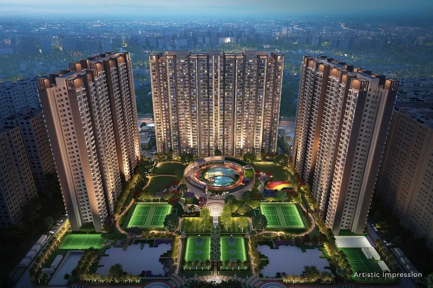 2 BHK + Study Room Apartment For Sale in Sam Palm Olympia