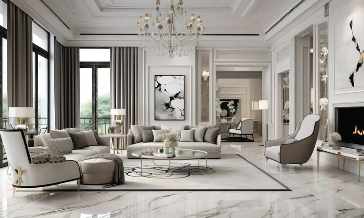 Living Room, saya-zenith 4 Bedroom 2226 Sq.Ft. Apartment In Ahinsa Khand 2 Ghaziabad 9112376