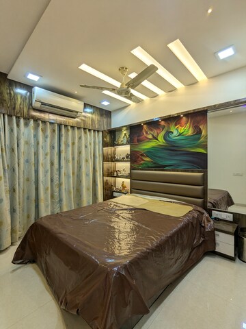 Bedroom in 3 BHK Apartment at Gurukrupa Marina Enclave, Malad West – for Sale