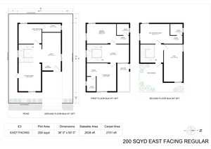 Floor Plan in 4 BHK Villa at Praneeth Pranav Grove Park, Gagillapur – for Sale