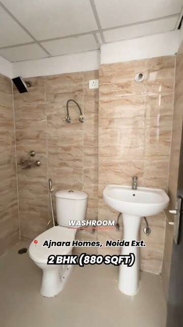 Bathroom in 2 BHK Apartment at Ajnara Homes, Sector 16b Greater Noida – for Sale