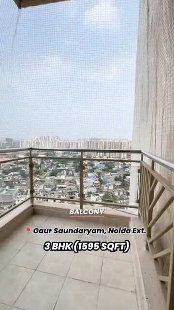 Balcony in 3 BHK Apartment at Gaur Saundaryam, Tech Zone 4 Greater Noida – for Sale