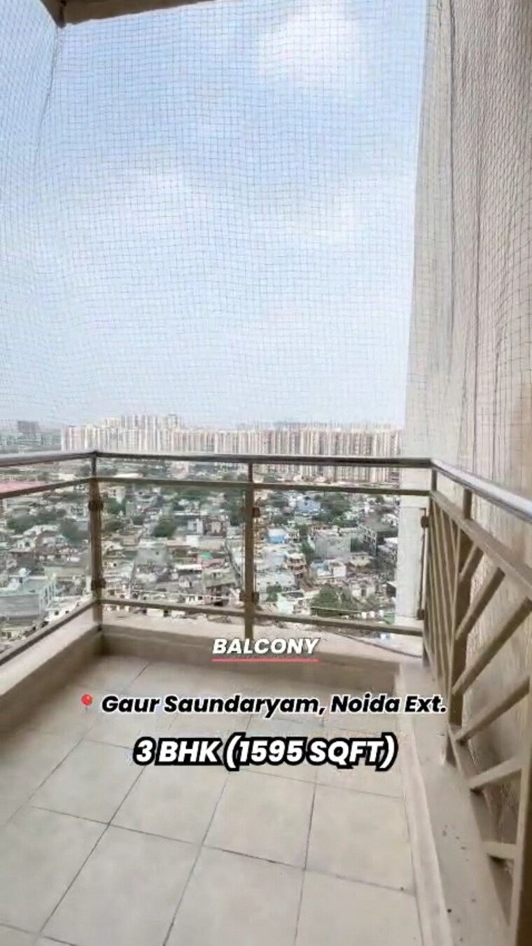 Balcony, gaur-saundaryam 3 Bedroom 1595 Sq.Ft. Apartment In Tech Zone 4 Greater Noida Greater Noida 9113244