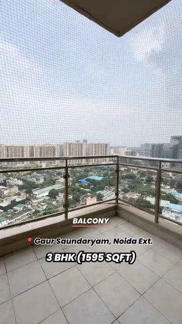 Balcony in 3 BHK Apartment at Gaur Saundaryam, Tech Zone 4 Greater Noida – for Sale
