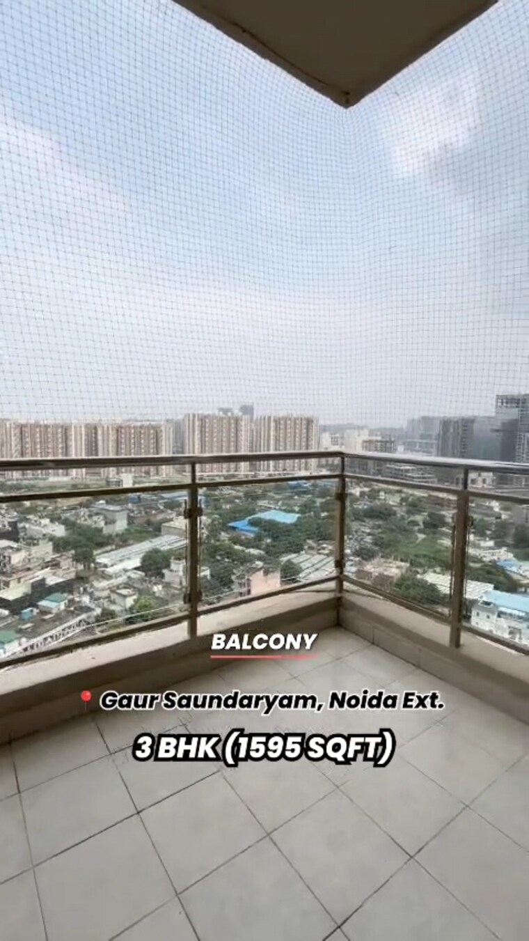 Balcony, gaur-saundaryam 3 Bedroom 1595 Sq.Ft. Apartment In Tech Zone 4 Greater Noida Greater Noida 9113244