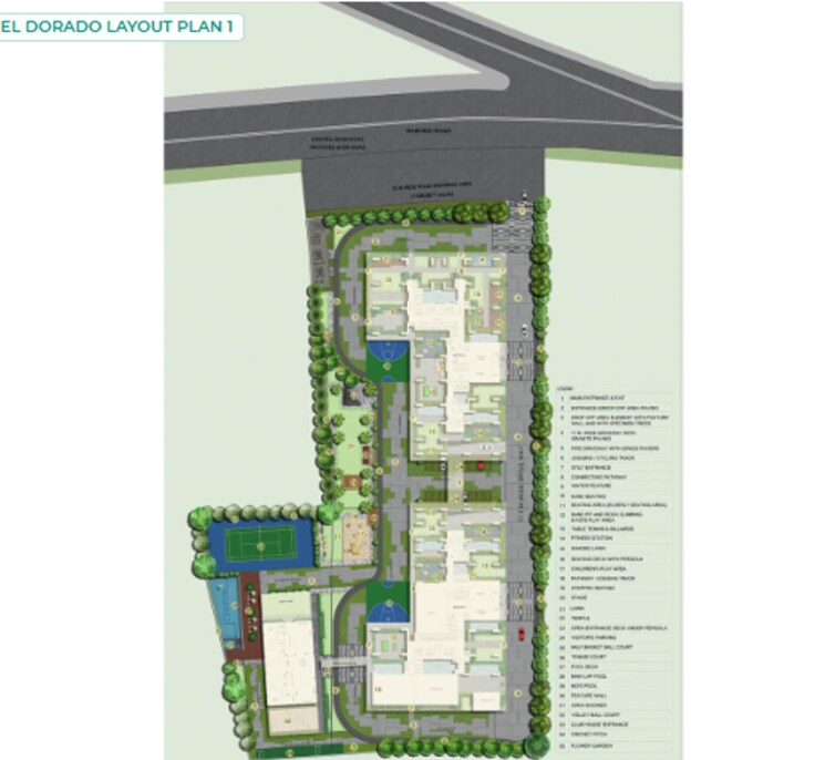 Master Plan, lansum-el-dorado 3 Bedroom 1860 Sq.Ft. Apartment In Narsingi Hyderabad 9113251