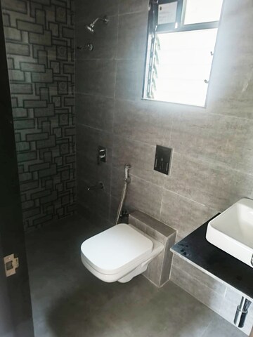 Bathroom in 1 BHK Apartment at Mahavir Square, Manpada – for Rent