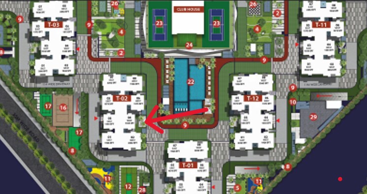 Floor Plan, my-home-sayuk 2 Bedroom 1355 Sq.Ft. Apartment In Tellapur Hyderabad 9113310