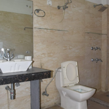 Bathroom in 2 BHK Builder Floor at DLF Royale Residences, Dlf Phase iv – for Rent