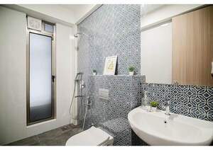 Bathroom in 1 BHK Apartment at Green Fields Apartment, Andheri East – for Rent