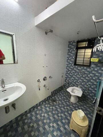 Bathroom in 3 BHK Apartment at Swaraj Accolade Chs, Louis Wadi – for Rent