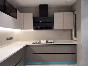 Kitchen in 4 BHK Builder Floor at Sushant Lok I – for Sale