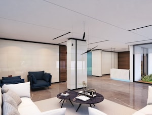 Living Room in 4 BHK Apartment at The Trilight, Kokapet – for Sale