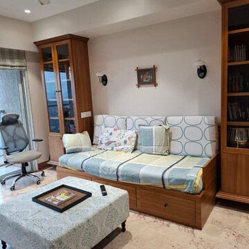 Living Room in 4 BHK Apartment at Raj Grandeur, Bsnl Colony – for Rent