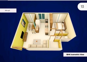 Floor Plan in 1 BHK Apartment at Haware Sky, Chembur – for Sale