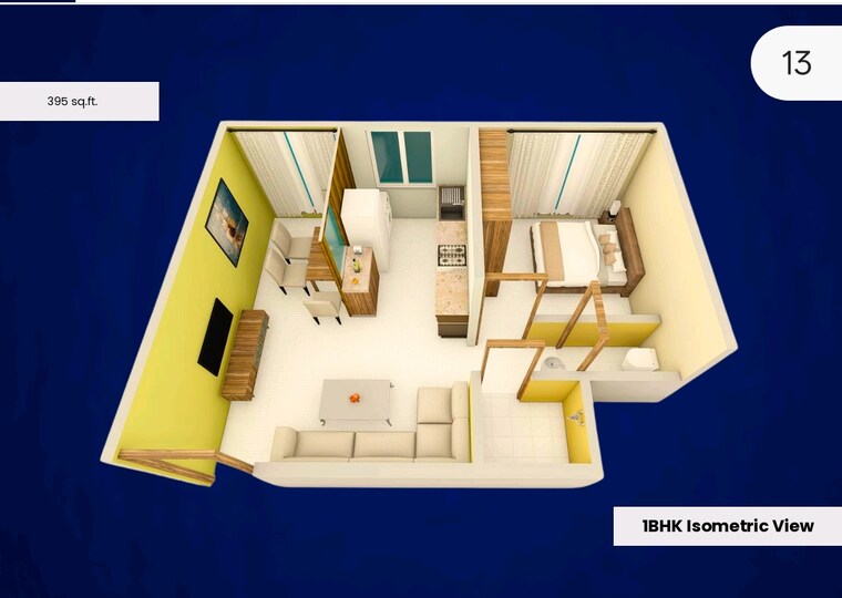 Floor Plan, haware-sky 1 Bedroom 395 Sq.Ft. Apartment In Chembur Mumbai 9114690