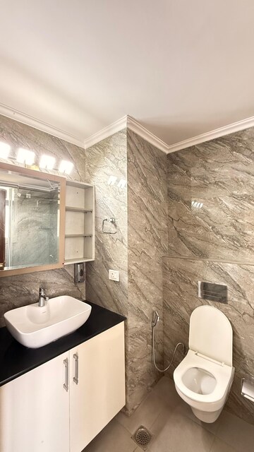 Bathroom in 4 BHK Builder Floor at Bhawna Apartment, Sector 43 – for Rent