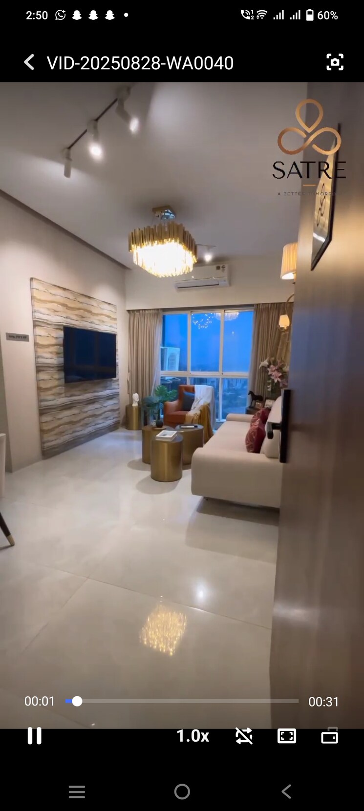 Living Room, satre-happynest 2 Bedroom 626 Sq.Ft. Apartment In Kanjurmarg East Mumbai 9115157