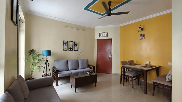 Living Room, lunkad-zodiac 2 Bedroom 750 Sq.Ft. Apartment In Viman Nagar Pune 9115392