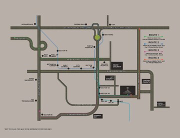 Floor Plan in 4 BHK Apartment at Ivory County, Sector 115 – for Sale