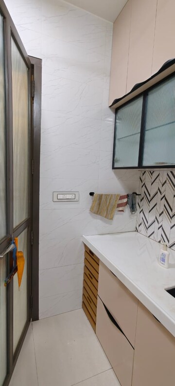 Bathroom in 3 BHK Apartment at Status Sankalp Heights, Malad West – for Rent