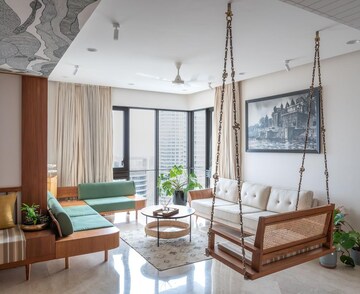 Living Room in 5 BHK Apartment at Lodha The Park, Worli – for Rent