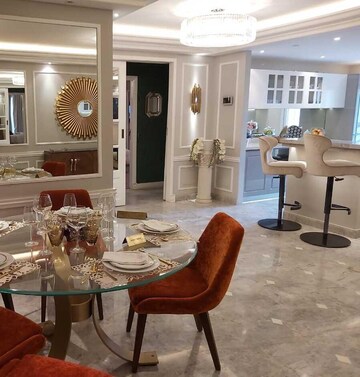 Living Room in 5 BHK Apartment at Oberoi Skyz, Worli – for Rent