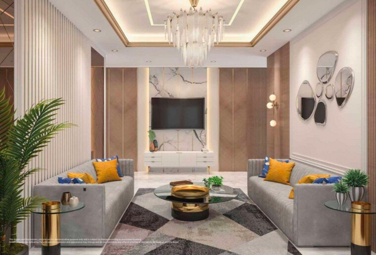 Living Room, eldeco-ballads-of-bliss 3 Bedroom 1550 Sq.Ft. Apartment In Sector 22d Yamuna Expressway Greater Noida 9117178