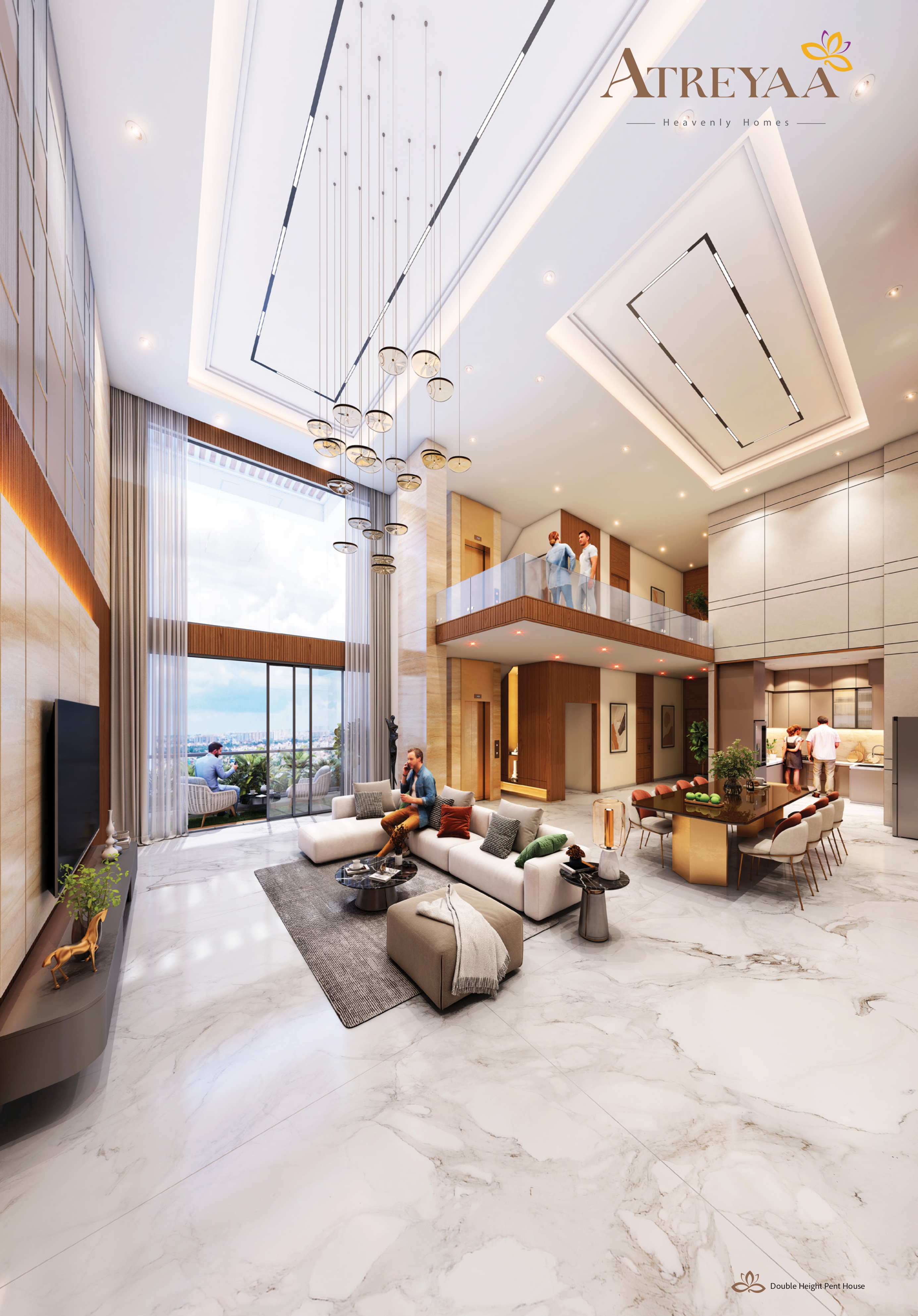 3 BHK + Pooja Room,Study Room Apartment For Sale in Atreyaa Lake Town