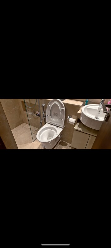 Bathroom in 1 BHK Apartment at Nahar Amaryllis Towers and Plaza, Chandivali – for Rent