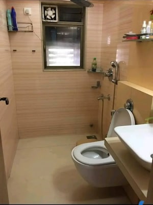 Bathroom in 2 BHK Apartment at Mahindra Gardens, Goregaon West – for Rent