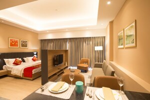 Living Room in 4 BHK Builder Floor at Auram Floor, South City 2 – for Sale