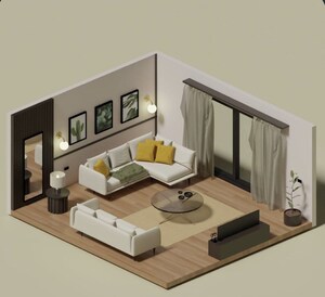 Living Room in 3 BHK Villa at Uthandi – for Sale