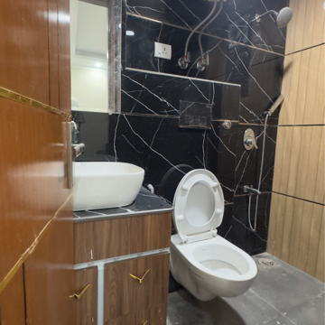 Bathroom in 2 BHK Builder Floor at Chattarpur – for Rent