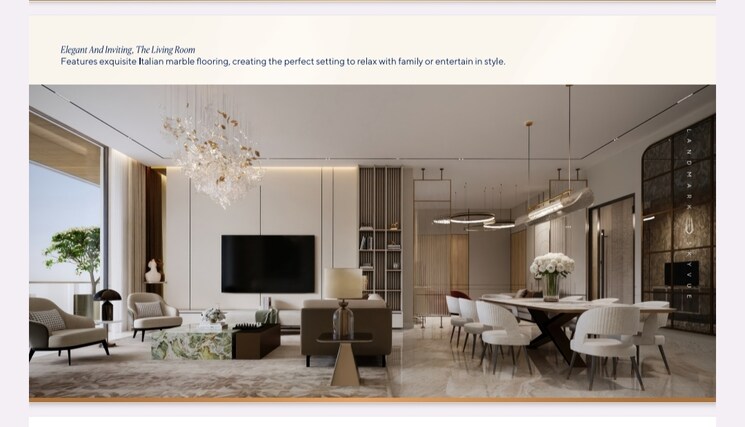 Living Room, landmark-skyvue 4 Bedroom 3930 Sq.Ft. Apartment In Sector 103 Gurgaon 9118916