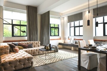 Living Room in 3 BHK Apartment at 5P Bhoomi Tower, Kamothe – for Sale