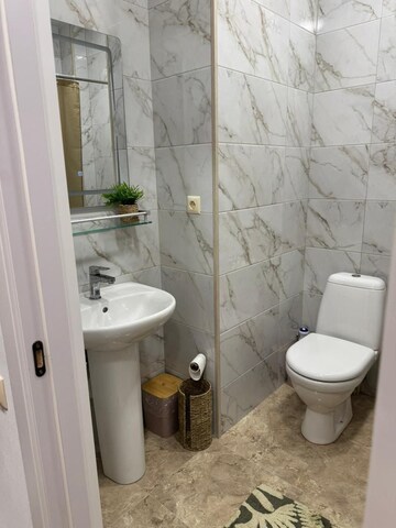 Bathroom in 3 BHK Builder Floor at Bharat Vihar – for Sale