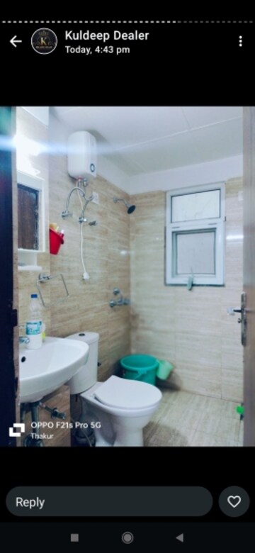 Bathroom in 3 BHK Builder Floor at BPTP Parkland Pride, Sector 77 – for Rent