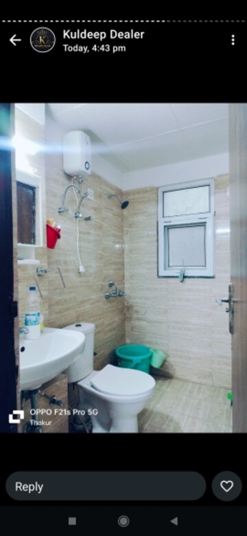 Bathroom in 3 BHK Builder Floor at BPTP Parkland Pride, Sector 77 – for Rent