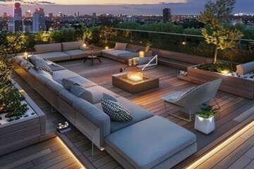 Living Room in 4 BHK Apartment at 3C Lotus 300, Sector 107 – for Sale