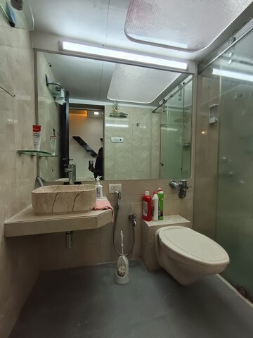 Bathroom in 3 BHK Apartment at Rustomjee OZone, Goregaon West – for Rent