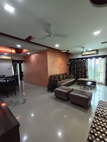 Living Room in 3 BHK Apartment at Rustomjee OZone, Goregaon West – for Rent