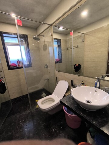 Attached Bathroom in 3 BHK Apartment at Kalpataru Sparkle, Bandra East – for Rent
