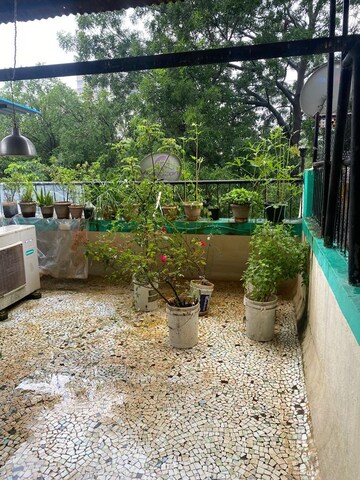 Balcony in 3.5 BHK Independent House at Customs Colony CHS, Andheri East – for Rent