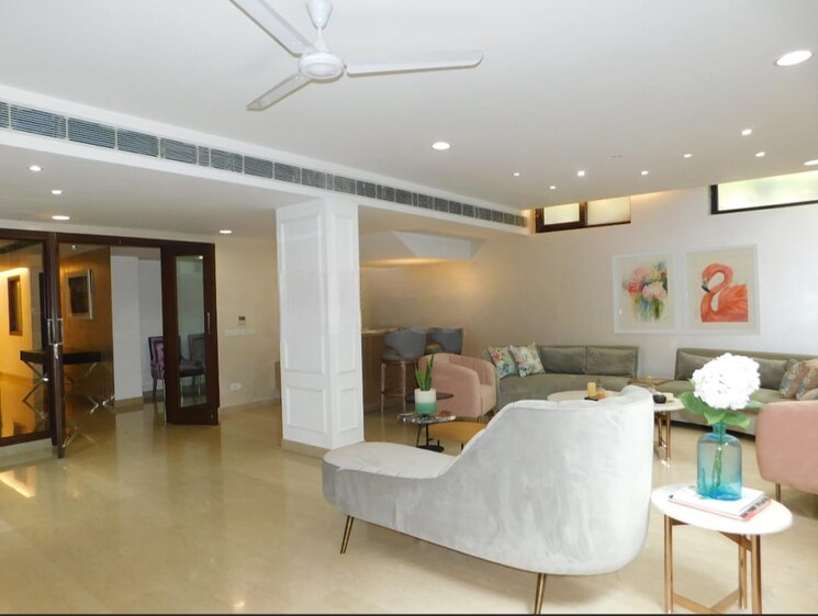 Living Room, anand lok 4 Bedroom 4500 Sq.Ft. Apartment In Anand Lok Delhi 9121177