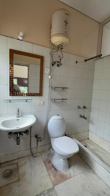 Bathroom in 3 BHK Builder Floor at Sukhdev Vihar – for Rent
