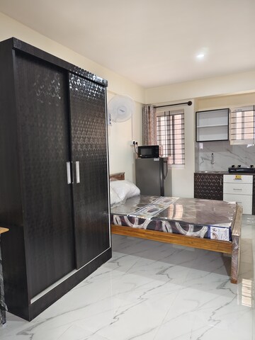 Bedroom in 1 RK Apartment at Domlur – for Rent