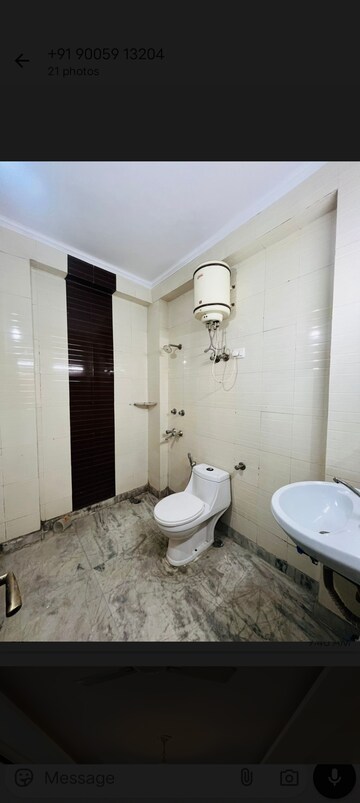 Bathroom in 3 BHK Builder Floor at Saket – for Rent